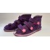 DANIEL kapcie, buty rehabilitacyjno - profilaktyczne dla dzieci - ciemno - fioletowe na fioletowej podeszwie